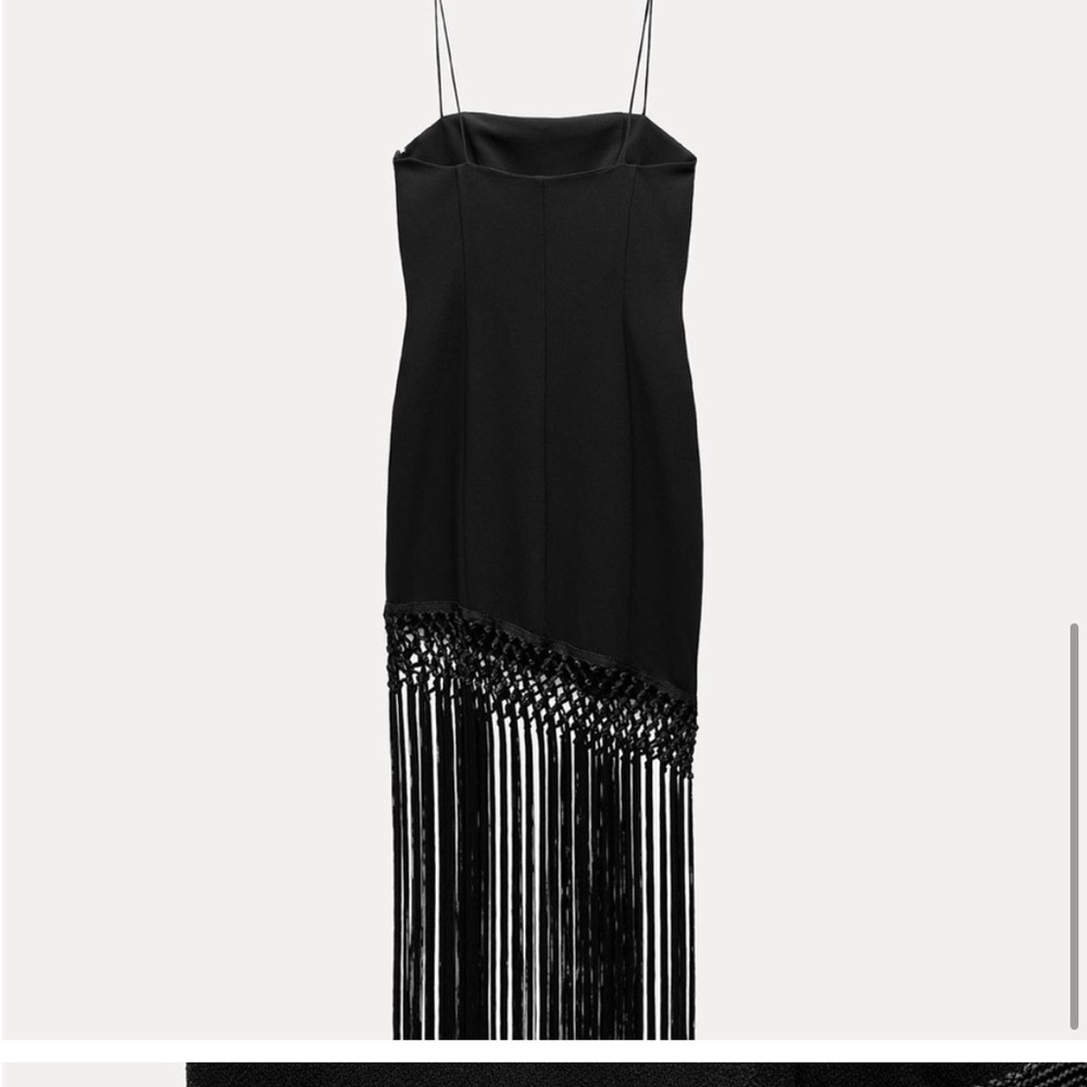 Spring /summer🌺  NWT ZARA FRINGED DRESS SIZE M
🚨 My prices are firm, no discount - Picture 10 of 13